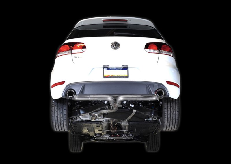 AWE Tuning Mk6 GTI Performance Catback - Diamond Black Round Tips - Image 2