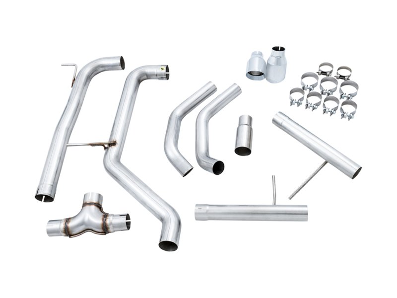 AWE Tuning 18-21 Volkswagen Jetta GLI Mk7 Track Edition Exhaust - Chrome Silver Tips (Fits OEM DP) - Image 6