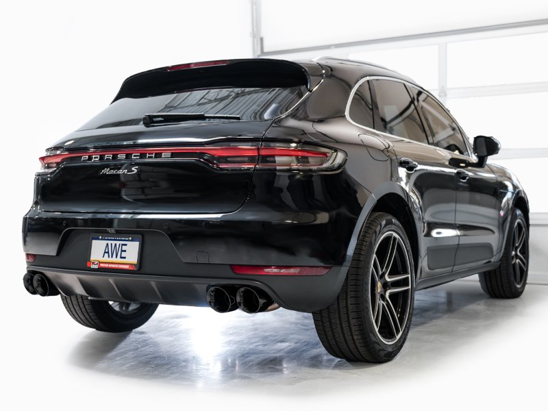 AWE Tuning 19-21 Porsche Macan 3.0T/2.9TT Touring Edition Catback Exhaust w/ Diamond Black Tips - Image 2