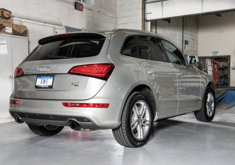 AWE Tuning Audi 8R Q5 3.0T Touring Edition Exhaust Dual Outlet Diamond Black Tips - Image 3