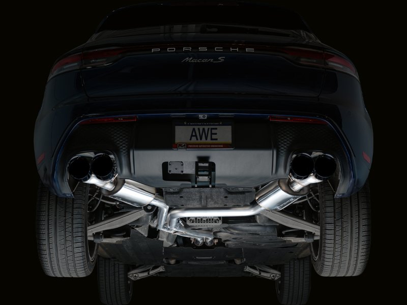 AWE Tuning 19-21 Porsche Macan 3.0T/2.9TT Touring Edition Catback Exhaust w/ Diamond Black Tips - Image 9