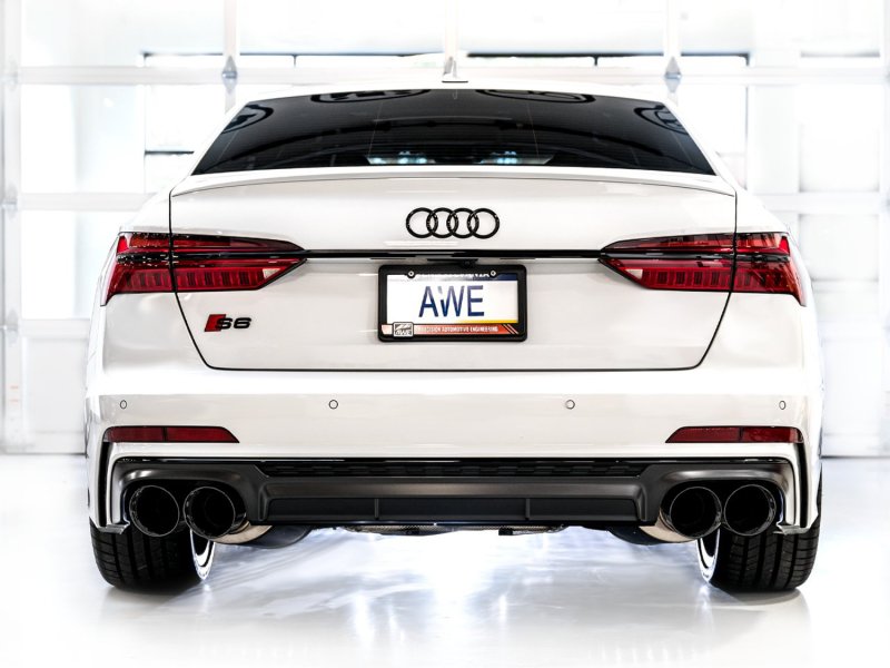 AWE Tuning 19-23 Audi C8 S6/S7 2.9T V6 AWD Track Edition Exhaust - Diamond Black Tips - Image 8