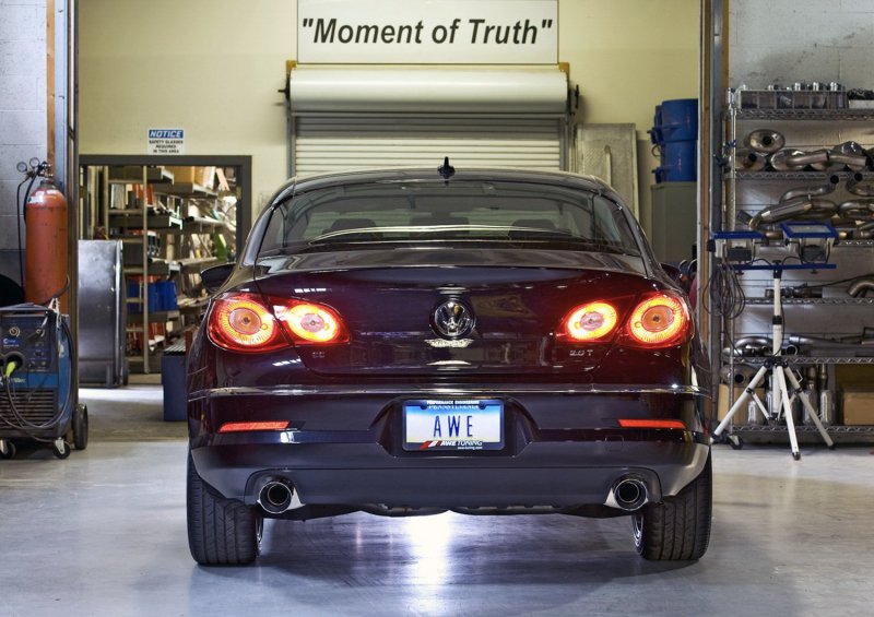 AWE Tuning VW CC Touring Edition Exhaust Dual Outlet - Chrome Silver Tips - Image 3
