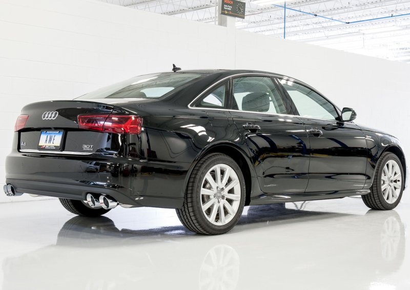 AWE Tuning Audi C7.5 A7 3.0T Touring Edition Exhaust - Quad Outlet Chrome Silver Tips - Image 3