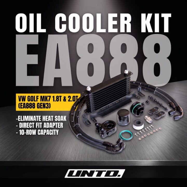 Untd. Performance 10-Row Oil Cooler Sandwich Adapter Kit - Audi A3/S3 - VW Golf Mk7 1.8T 2.0T EA888 Gen3