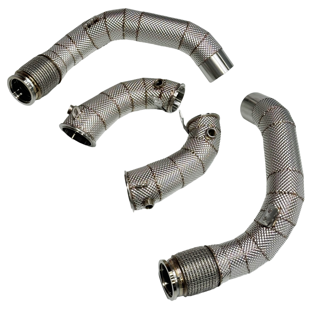 Untd. Performance Catless Downpipe W/ Shield - BMW M5 M8 F90/F91/F92/F93 2017-2021 S63 V8 - Image 2