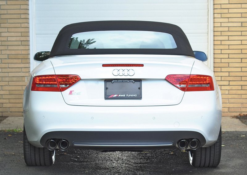 AWE Tuning B8 / B8.5 S5 Cabrio Touring Edition Exhaust - Non-Resonated - Diamond Black Tips - Image 2