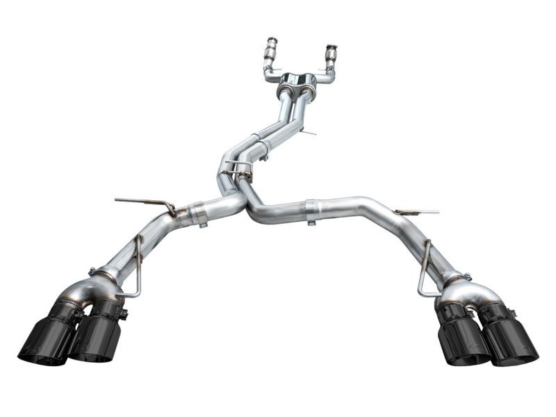 AWE Tuning 19-23 Audi C8 S6/S7 2.9T V6 AWD Track Edition Exhaust - Diamond Black Tips - Image 9