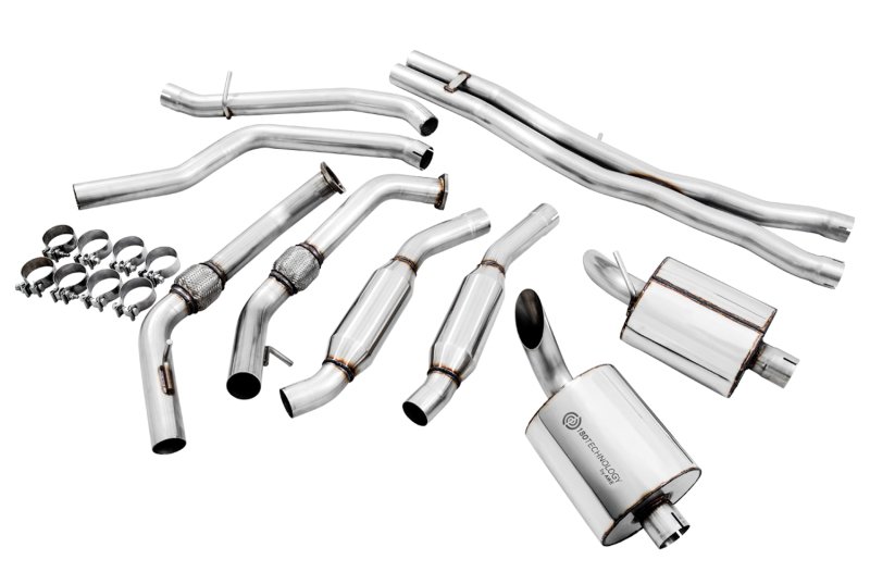 AWE Tuning Audi B9 SQ5 Resonated Touring Edition Cat-Back Exhaust - No Tips (Turn Downs) - Image 3