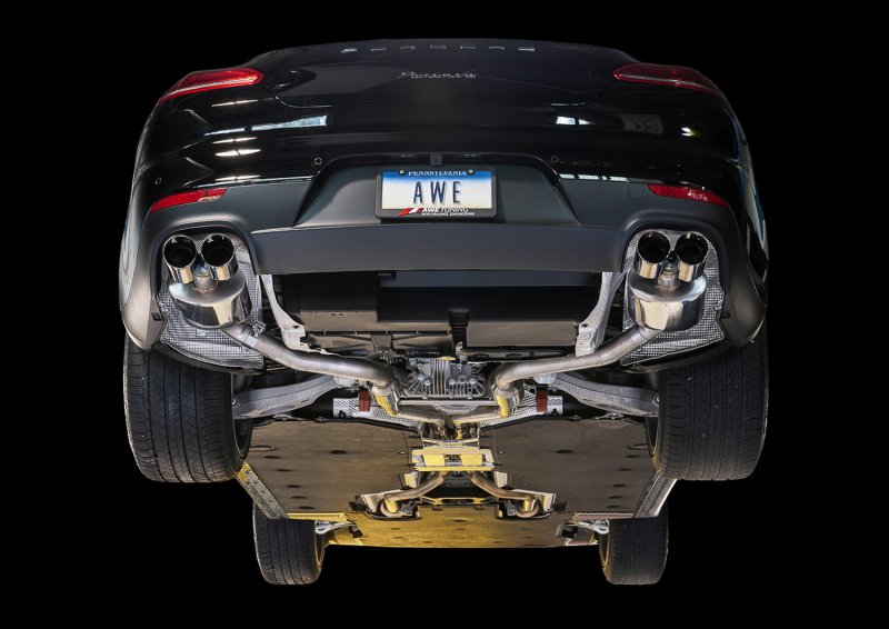 AWE Tuning Panamera 2/4 Track Edition Exhaust (2014+) - w/Chrome Silver Tips - Image 2