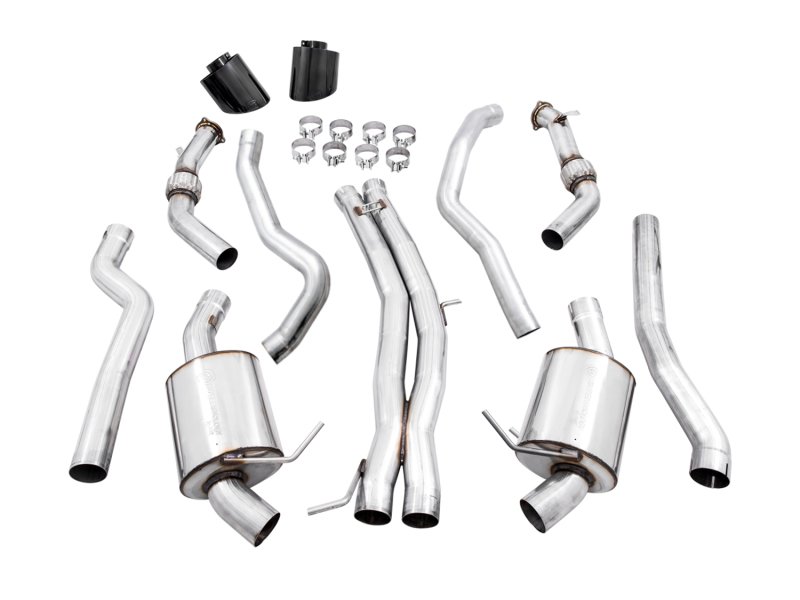 AWE Tuning Audi B9 RS 5 Sportback Touring Edition Exhaust-Non Resonated- Diamond Black RS Style Tips - Image 5