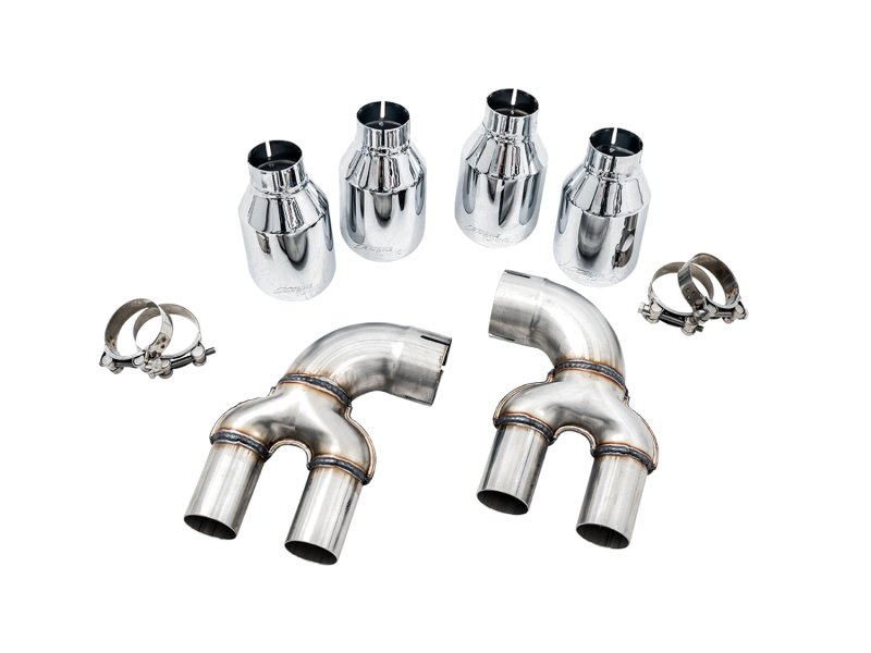 AWE Tuning 2019+ BMW M340i (G20) Non-Resonated Touring Edition Exhaust - Quad Chrome Silver Tips - Image 5