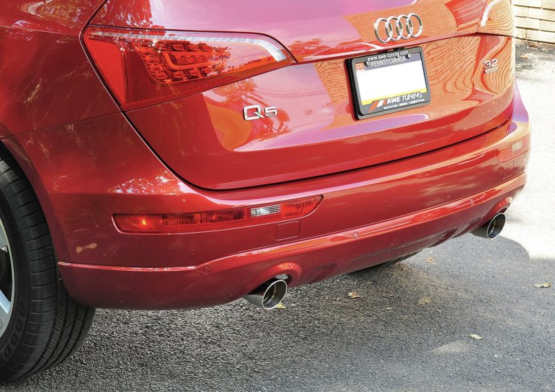 AWE Tuning Audi 8R Q5 3.2L Non-Resonated Exhaust System (Downpipe-Back) - Diamond Black Tips - Image 4