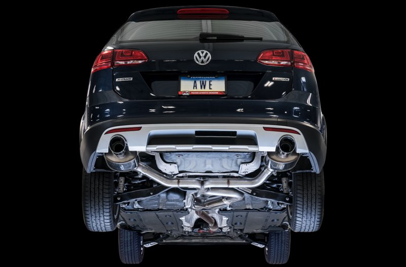 AWE Tuning VW MK7 Golf Alltrack/Sportwagen 4Motion Touring Edition Exhaust - Polished Silver Tips - Image 4