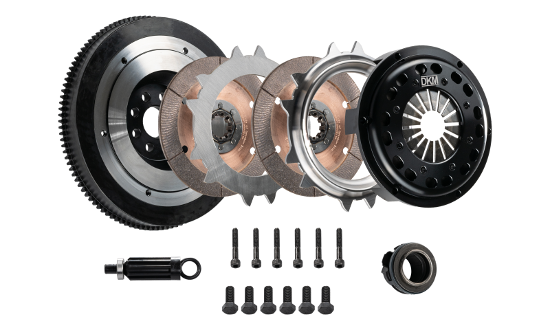 DKM Clutch 00-06 BMW M3 184mm Ceramic Twin Disc MR Clutch Kit w/Flywheel (650 ft/lbs Torque) - Image 3