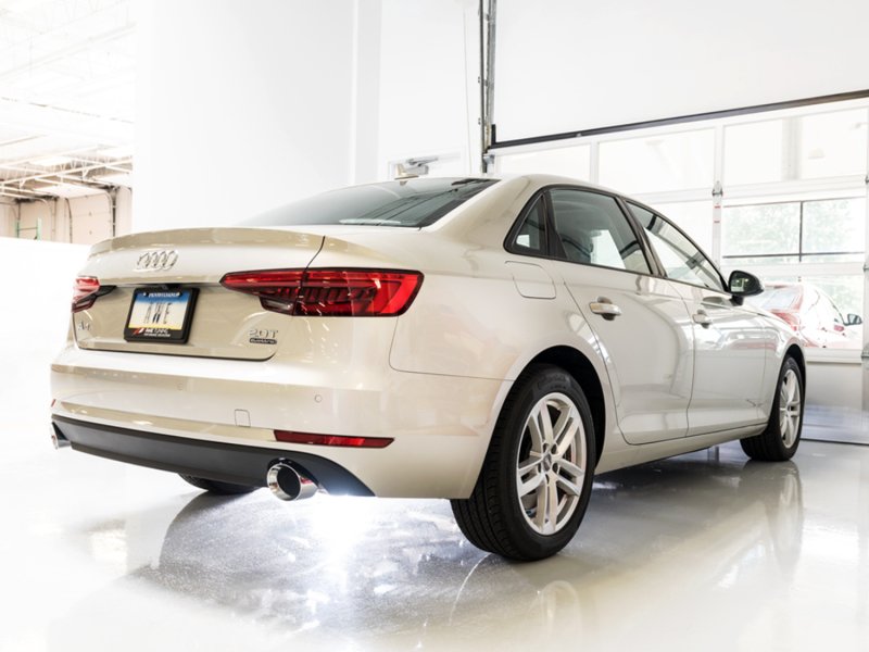 AWE Tuning Audi B9 A4 Track Edition Exhaust Dual Outlet - Chrome Silver Tips (Includes DP) - Image 4