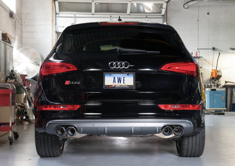 AWE Tuning Audi 8R SQ5 Touring Edition Exhaust - Quad Outlet Chrome Silver Tips - Image 3