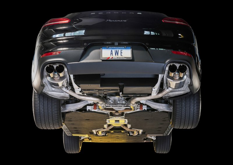 AWE Tuning Panamera 2/4 Touring Edition Exhaust (2014+) - w/Chrome Silver Tips - Image 2