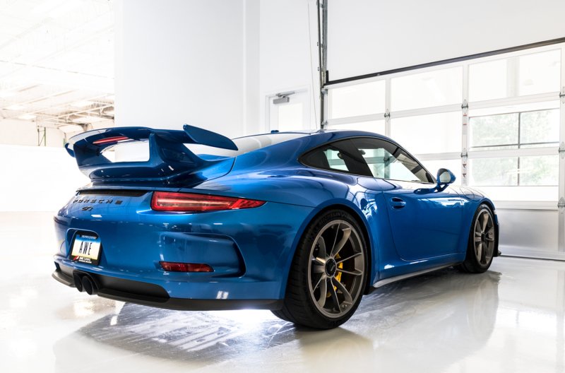 AWE Tuning Porsche 991 GT3 / RS Center Muffler Delete - Diamond Black Tips - Image 5