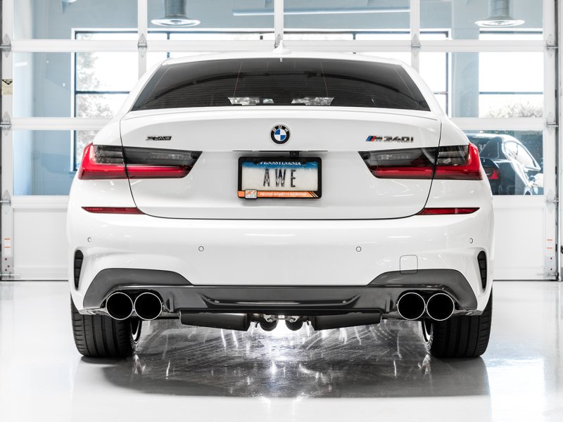 AWE Tuning 2019+ BMW M340i (G20) Track Edition Exhaust - Quad Chrome Silver Tips - Image 4