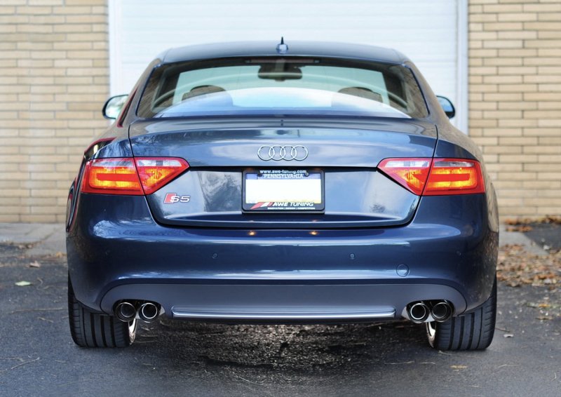 AWE Tuning Audi B8 S5 4.2L Touring Edition Exhaust System - Diamond Black Tips - Image 2