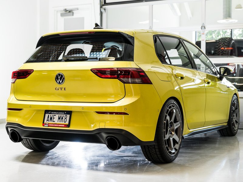 AWE 2022 VW GTI MK8 Touring Edition Exhaust - Diamond Black Tips - Image 5