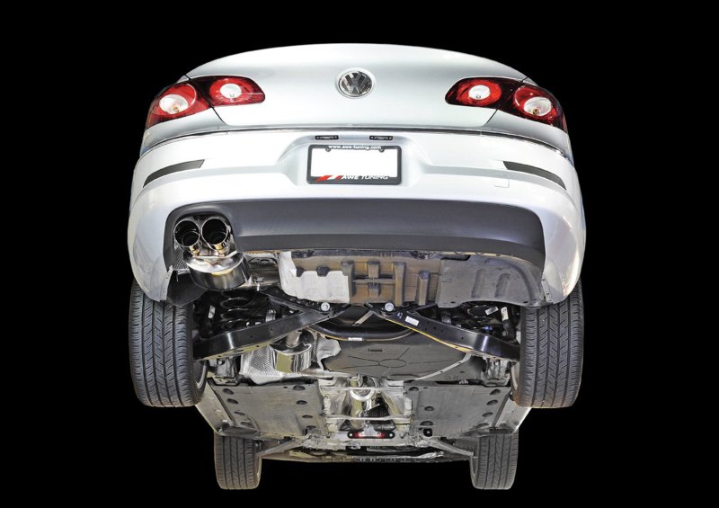 AWE Tuning VW CC 2.0T Touring Edition Performance Exhaust - Chrome Silver Tips - Image 2
