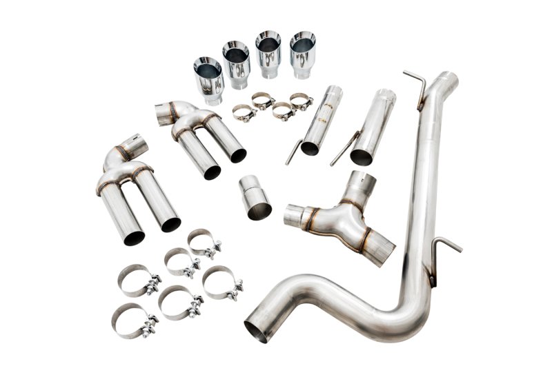 AWE Tuning Audi 8V S3 Track Edition Exhaust w/Chrome Silver Tips 102mm - Image 3